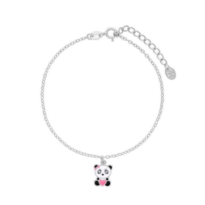 Pulsera Marea Girls de Osito Panda en Plata Ley