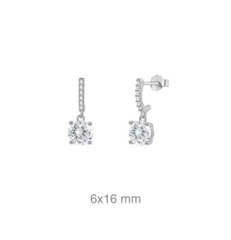 Pendientes con Circonitas en Plata Ley