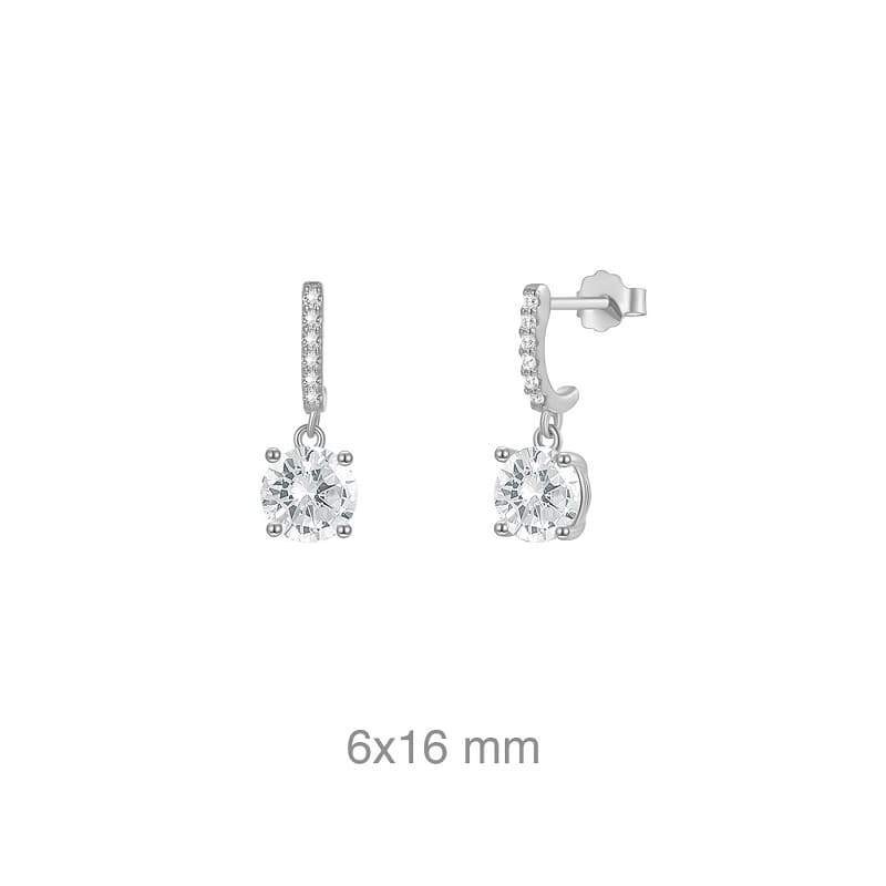 Pendientes con Circonitas en Plata Ley
