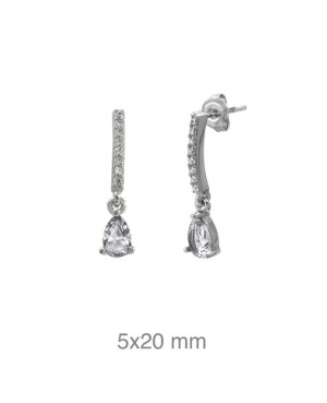 Pendientes Circonitas Plata Ley