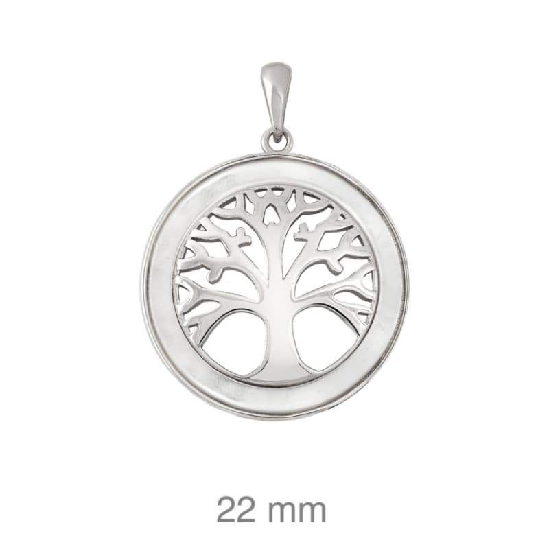 Colgante Árbol de la Vida con Nácar en Plata Ley