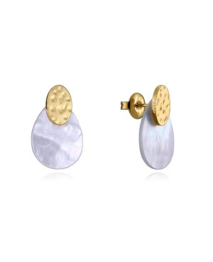 Pendientes Viceroy Chic de Acero Dorado Con Madre Perla