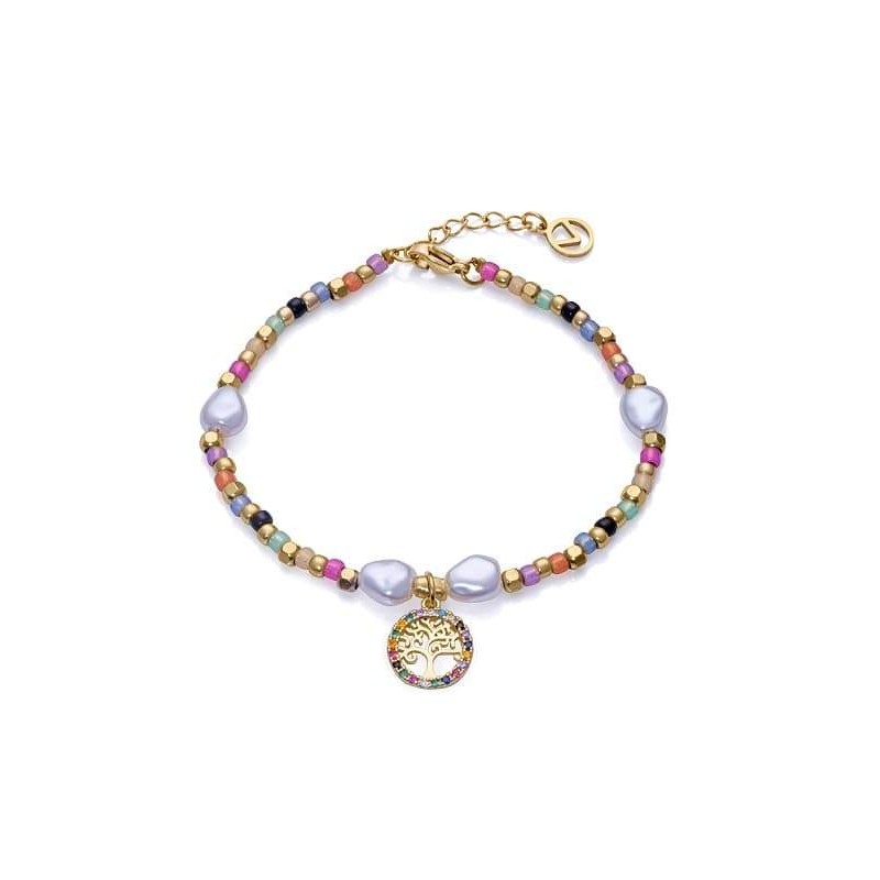 Pulsera Viceroy Kiss Árbol de la Vida de Acero dorado y Cristales