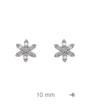Pendientes Estrella con Circonitas de Plata Ley