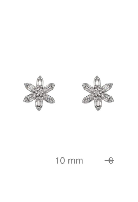 Pendientes Estrella con Circonitas de Plata Ley
