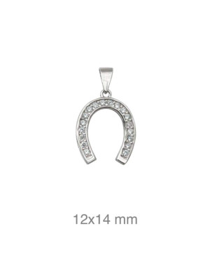 Colgante Herradura con Circonitas en Plata Ley