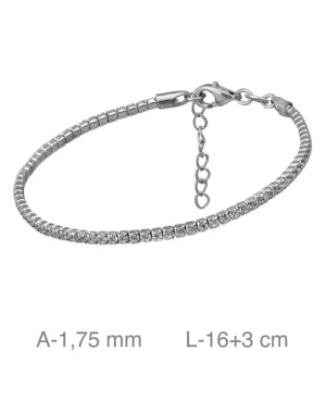 Pulsera Riviere de Plata Ley