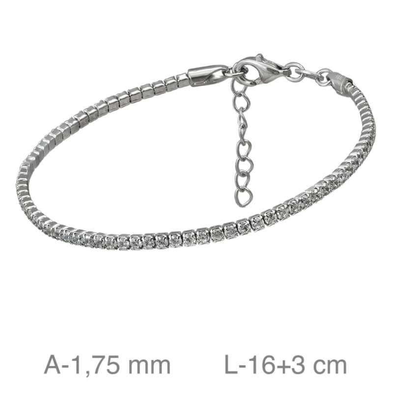 Pulsera Riviere de Plata Ley