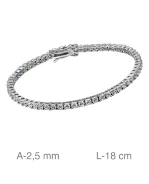 Pulsera Riviere de Plata Ley