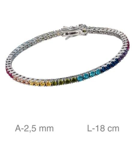 Pulsera Riviere de Plata Ley