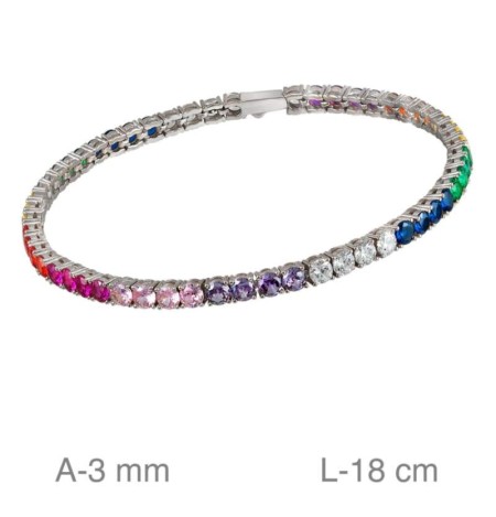 Pulsera Riviere de Plata Ley