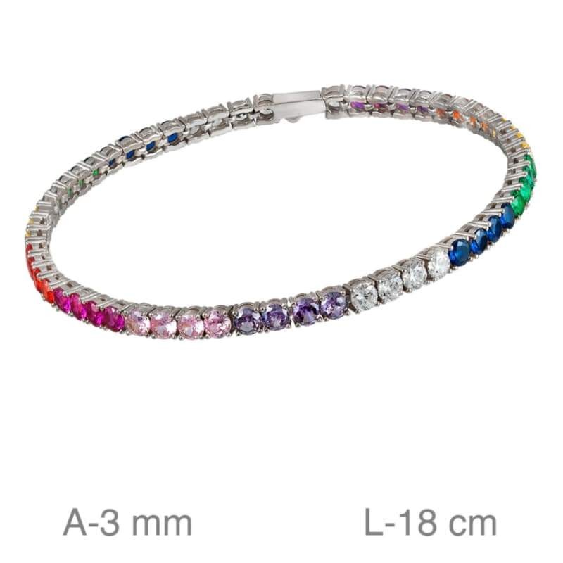 Pulsera Riviere de Plata Ley