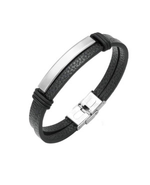 Pulsera de Acero y  Piel