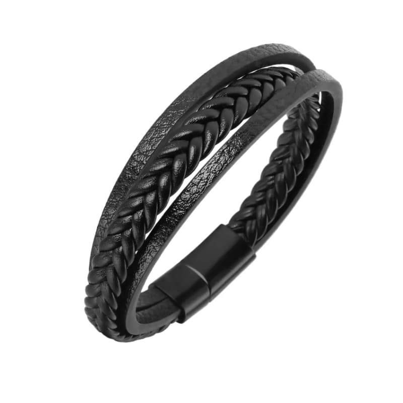 Pulsera de Acero y  Piel