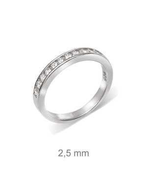 Anillo Circonitas Plata Ley