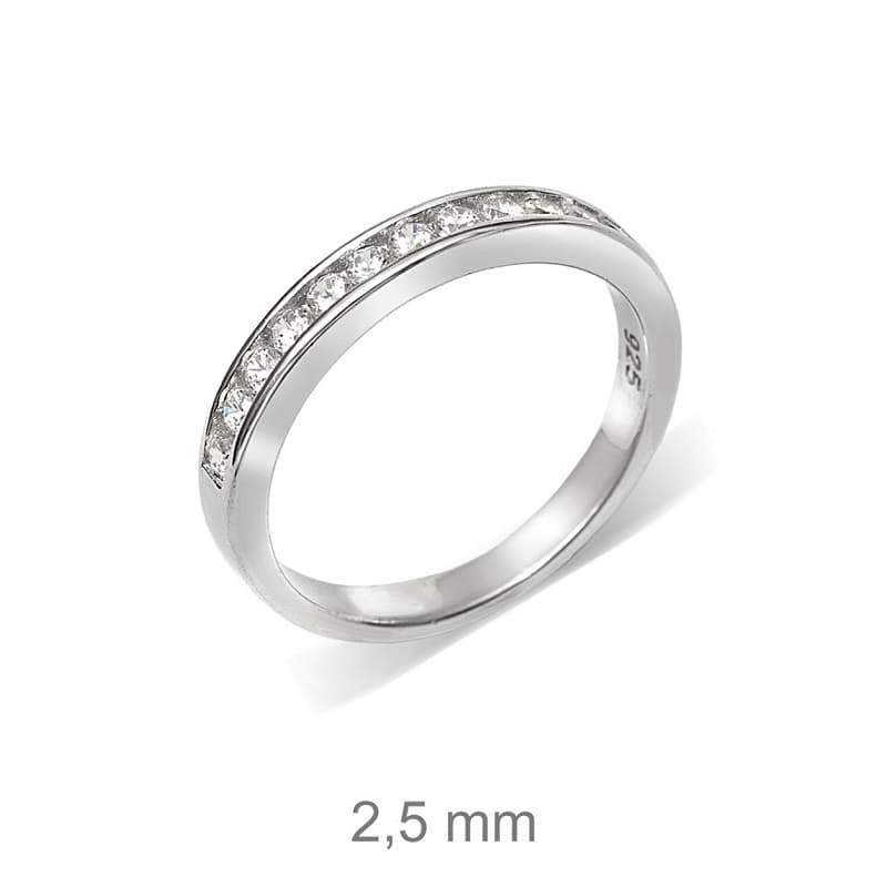 Anillo Circonitas Plata Ley
