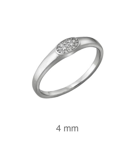 Mini Anillo Circonitas Plata Ley