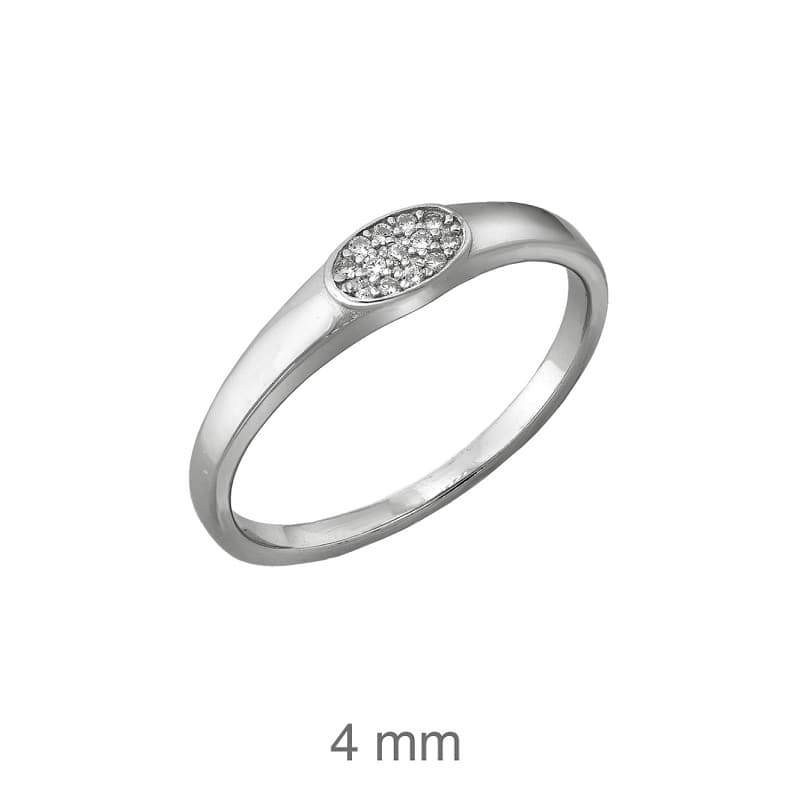Mini Anillo Circonitas Plata Ley