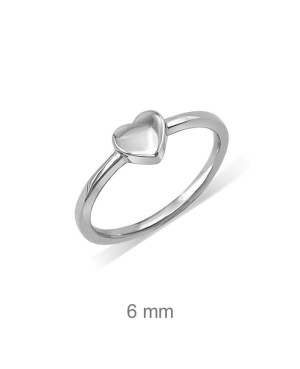 Mini Anillo Corazón Plata Ley