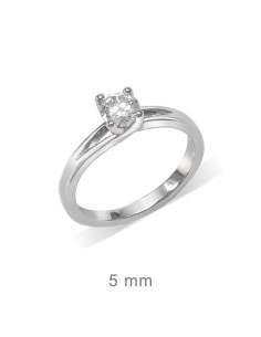 Anillo Compromiso Plata Ley y Circonita