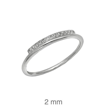 Mini Anillo Circonitas Plata Ley