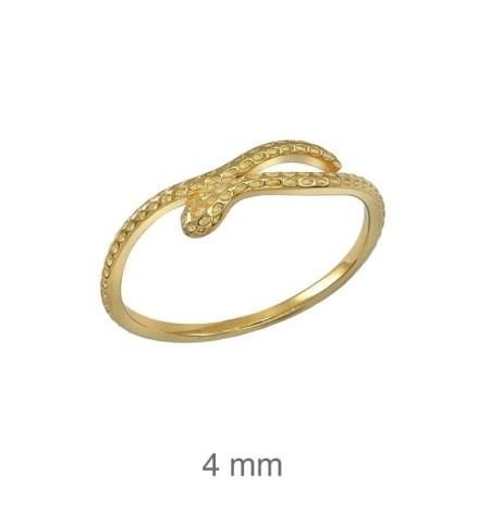 Mini Anillo Serpiente Plata