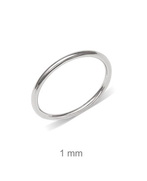 Mini Anillo Liso Plata Ley