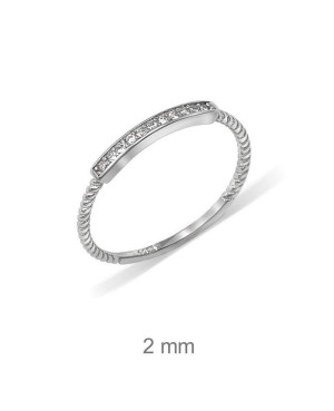 Mini Anillo Circonitas de Plata Ley