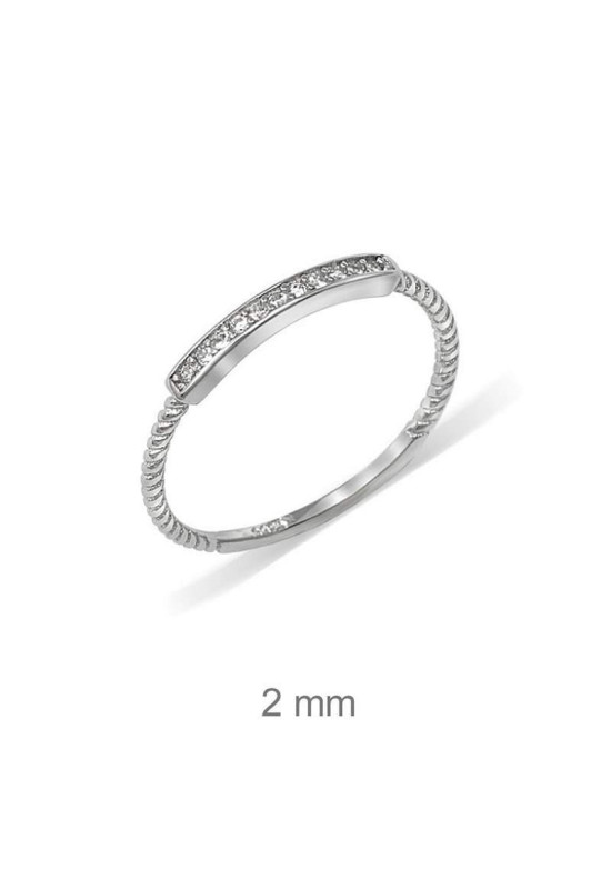Mini Anillo Circonitas de Plata Ley