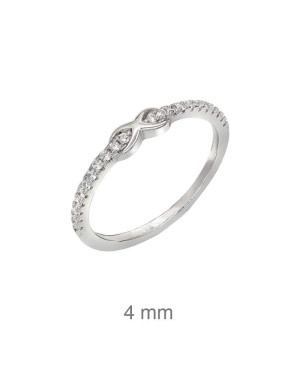 Mini Anillo Infinito Plata Ley