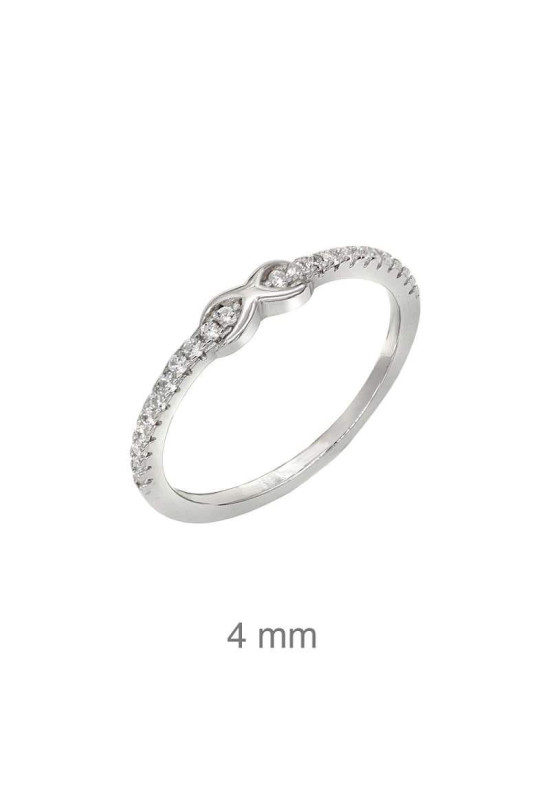 Mini Anillo Infinito Plata Ley