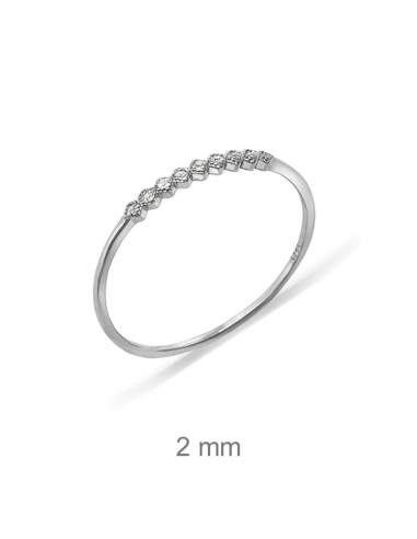 Mini Anillo Circonitas Plata Ley