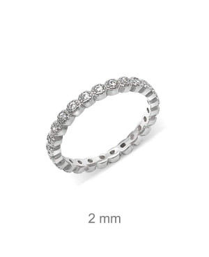 Anillo Circonitas Plata Ley