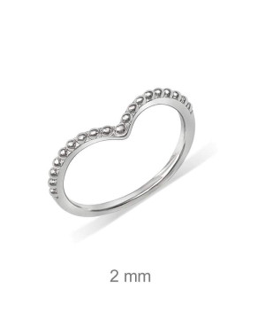 Mini Anillo Punta Dots Plata Ley