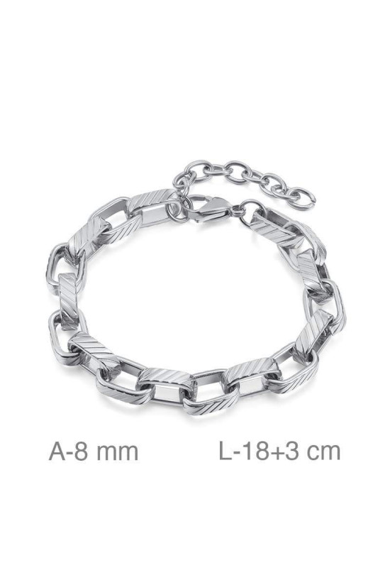 Pulsera de Acero con Eslabones
