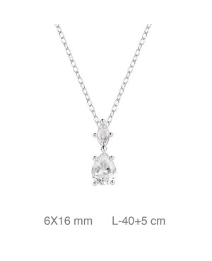 Collar con Circonitas en Plata Ley