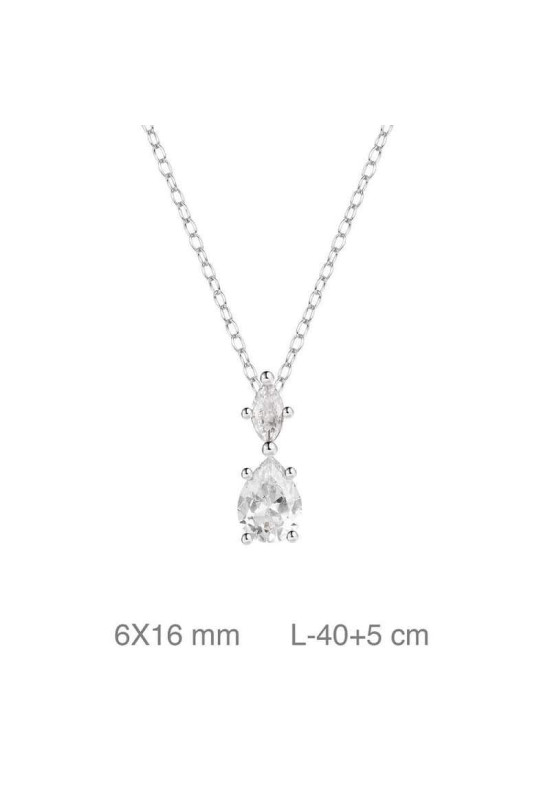 Collar con Circonitas en Plata Ley