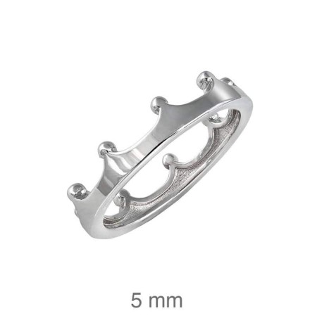 Anillo de Corona en Plata Ley