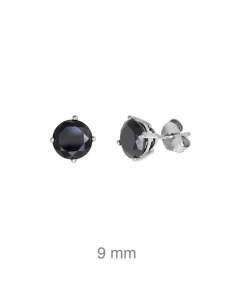 Pendientes con Circonitas Negras en Plata Ley