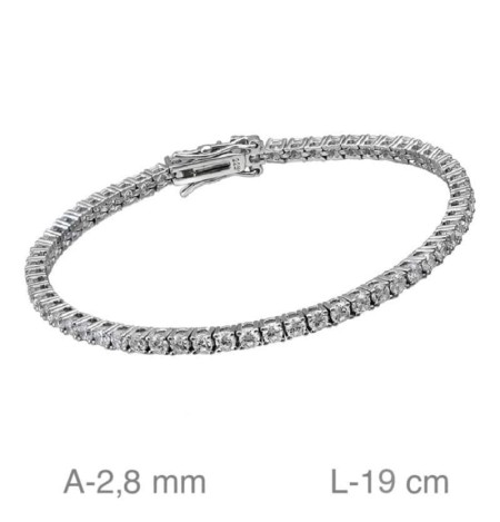 Pulsera Riviere de Plata Ley