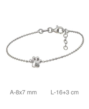 Pulsera con Huella en Plata Ley