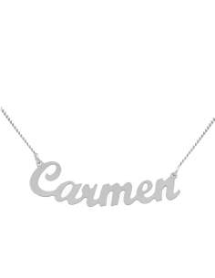 Collar Nombre Grande Plata Ley