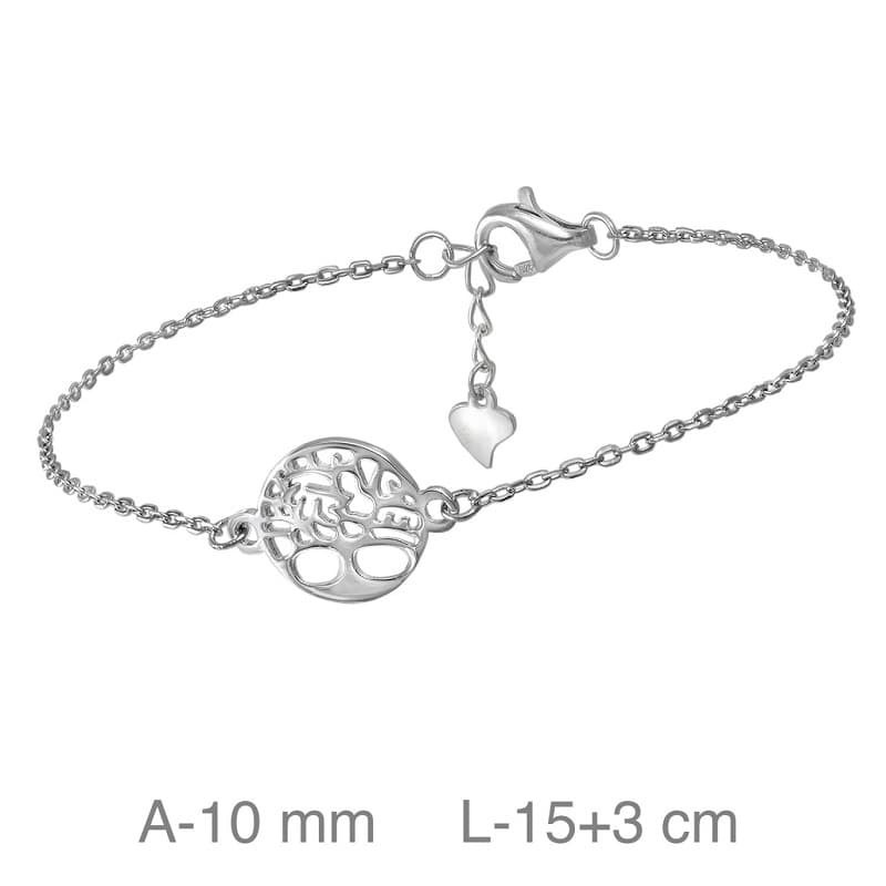 Pulsera del Árbol de la Vida en Plata Ley