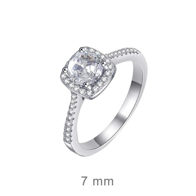 Anillo Compromiso de Circonitas en Plata Ley