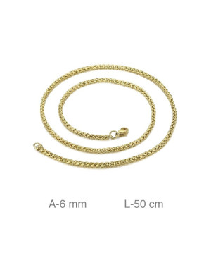 Cadena 50cm Acero Dorado