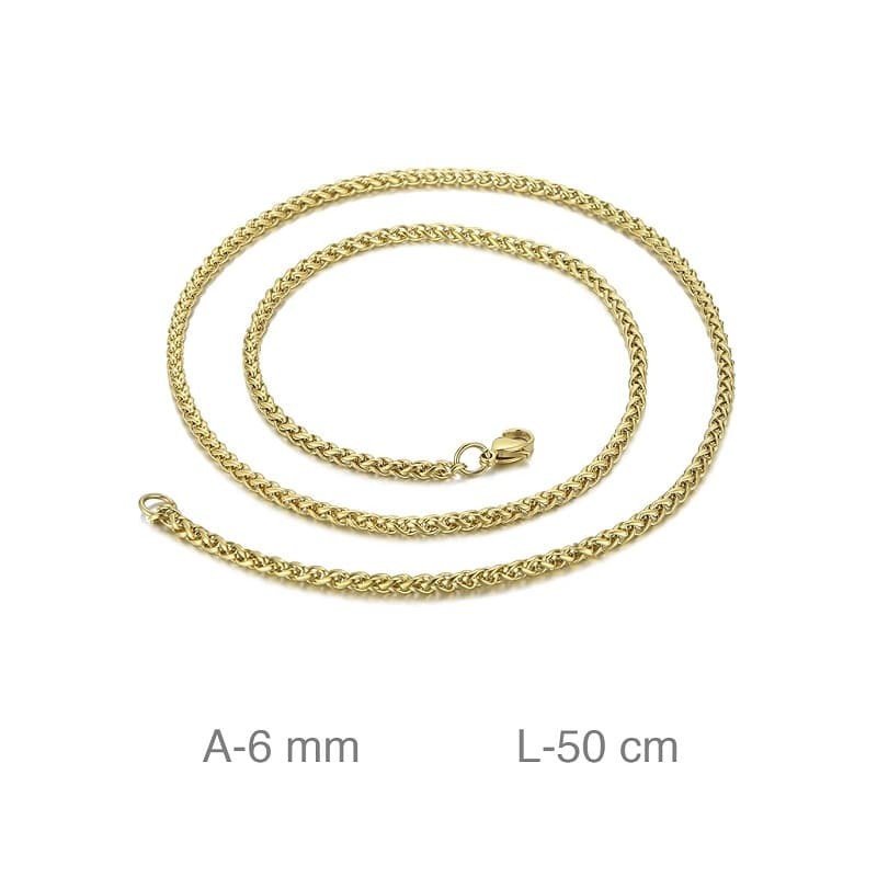 Cadena 50cm Acero Dorado