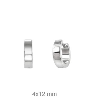 Pendientes Aros Planos de Plata Ley