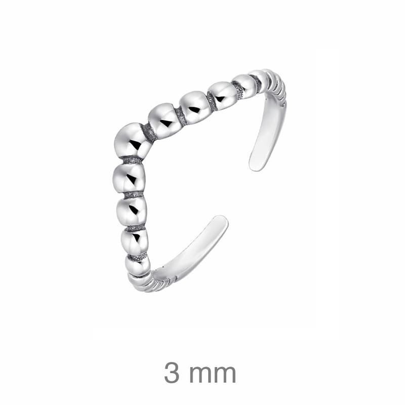 Anillo Abierto de Plata Ley