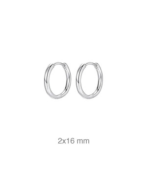Pendientes Aros 16 mm en Acero