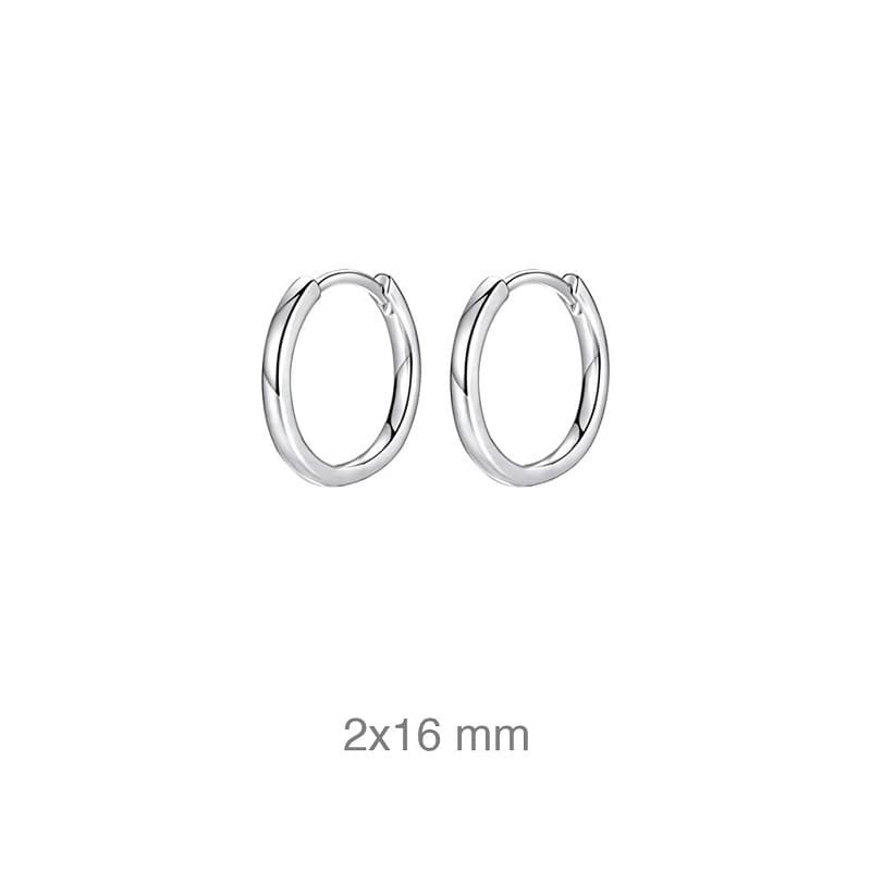 Pendientes Aros 16 mm en Acero
